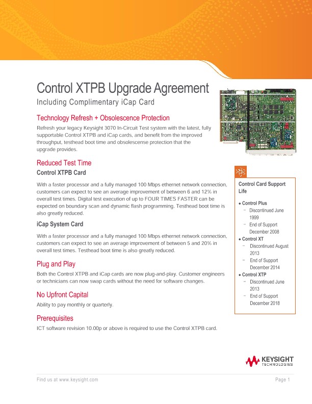 Control XTPB Upgrade Agreement