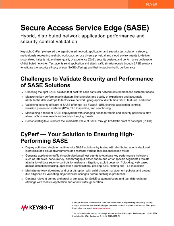 CyPerf Secure Access Service Edge (SASE)