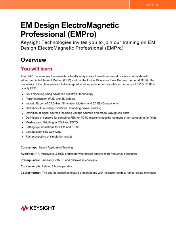 EM Design ElectroMagnetic Professional (EMPro)