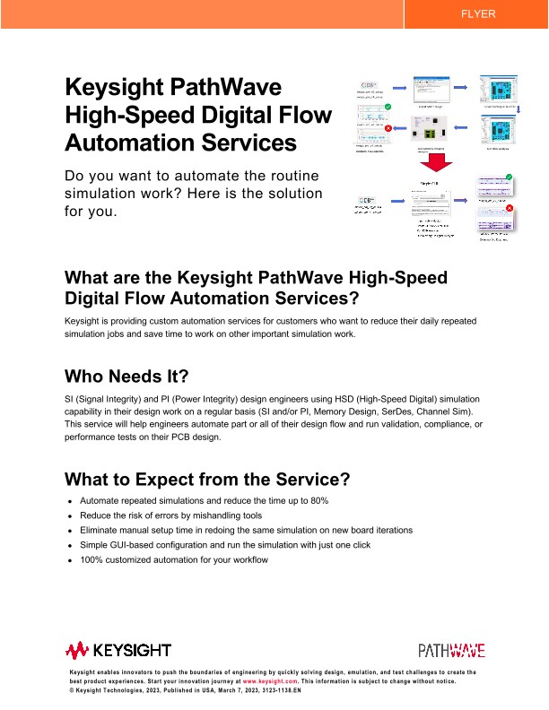 Keysight PathWave High-Speed Digital Flow Automation Services