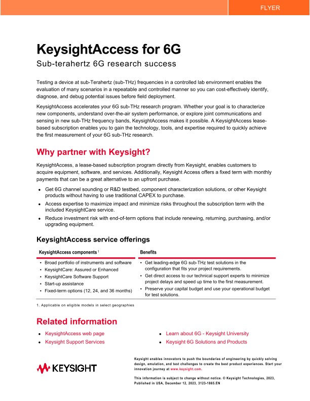 KeysightAccess for 6G