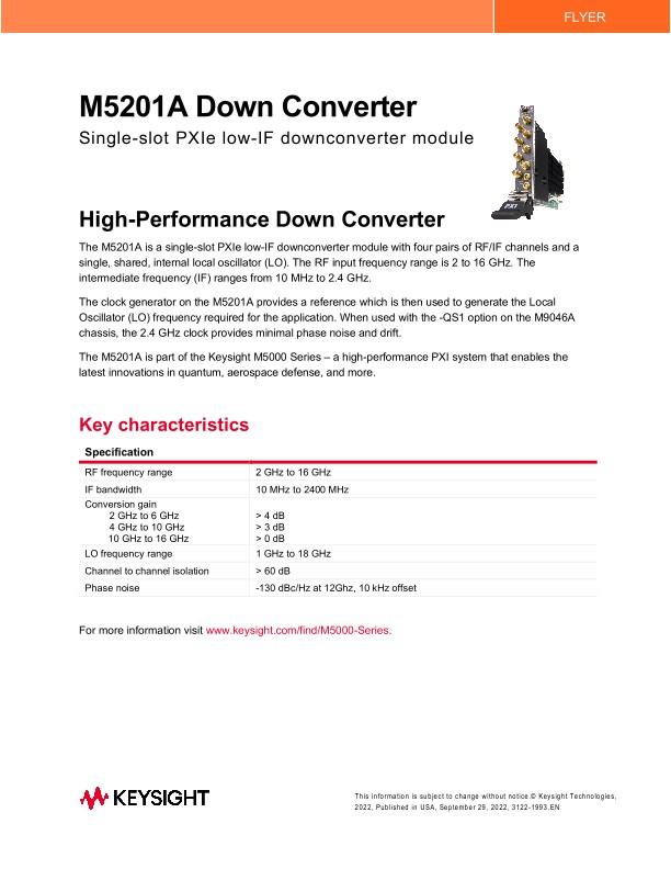 M5201A Down Converter