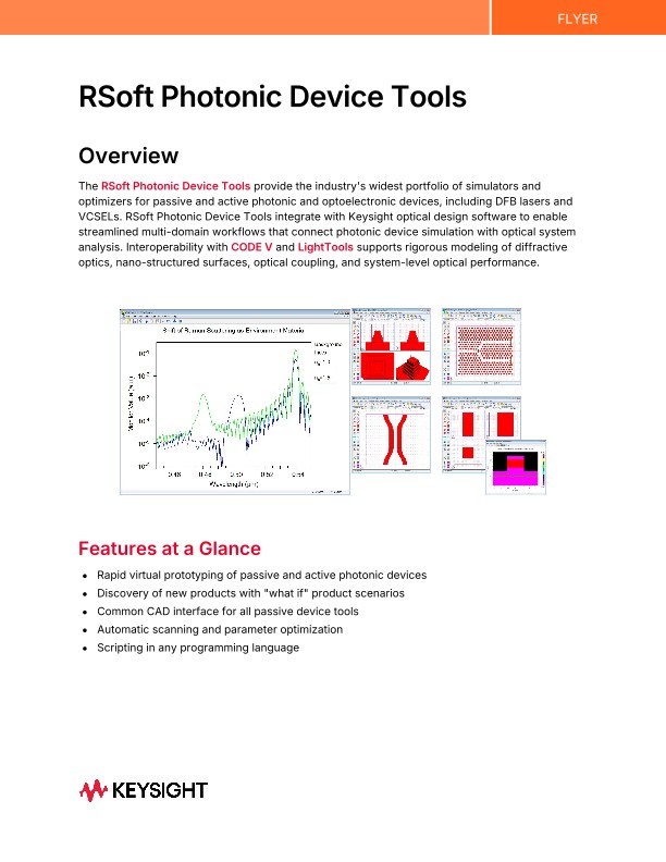 RSoft Photonic Device Tools