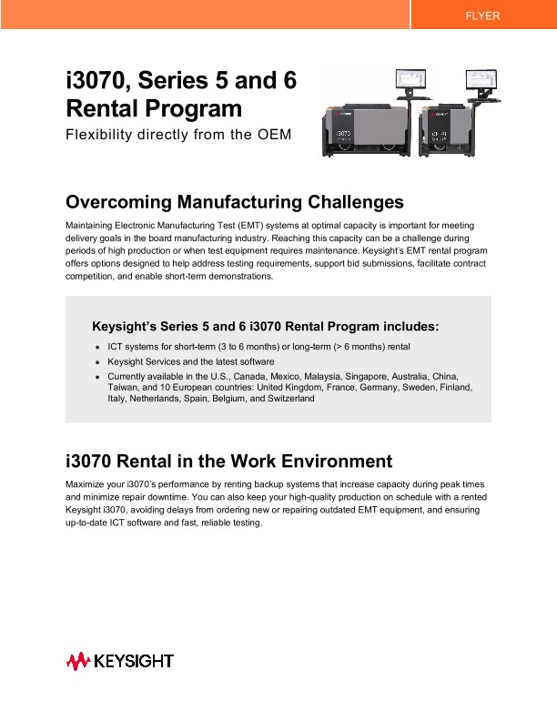 i3070, Series 5 and 6 Rental Program
