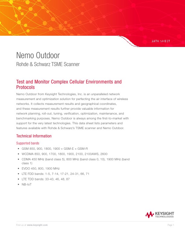 Nemo Outdoor and R&S TSME Scanner