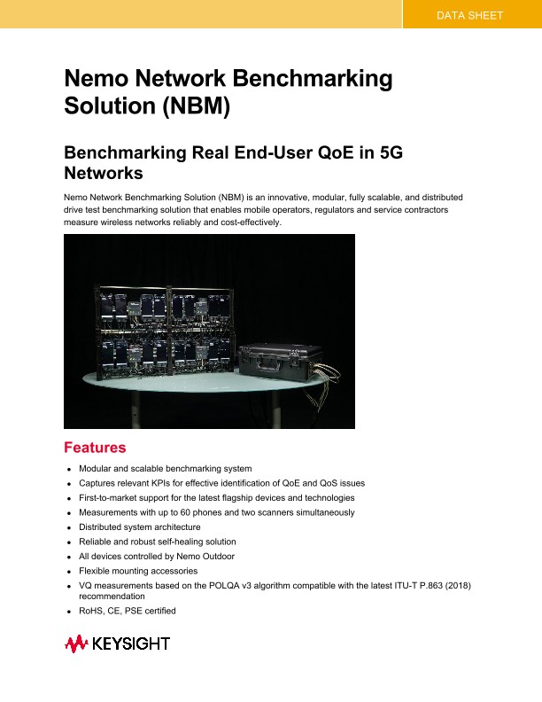 Nemo Network Benchmarking Solution (NBM)