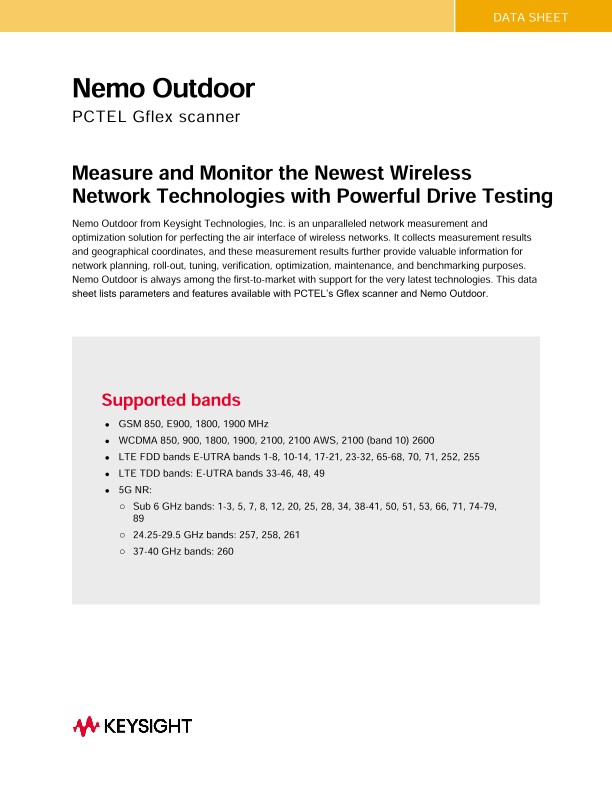 Nemo Outdoor and PCTEL Gflex