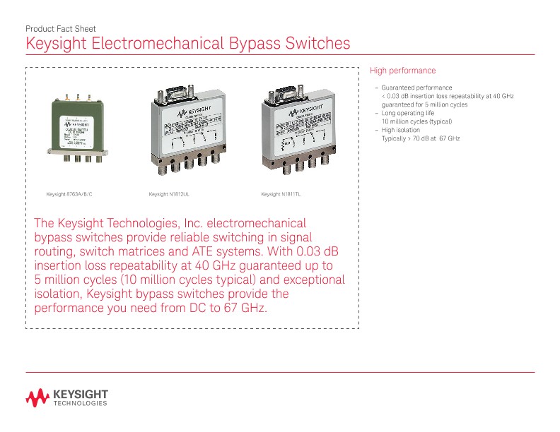 Electromechanical Bypass Switches