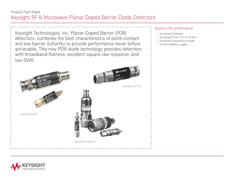 RF & Microwave Planar Doped Barrier Diode Detectors