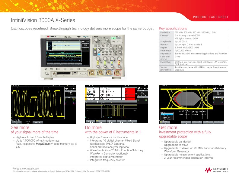 InfiniiVision 3000A X-Series