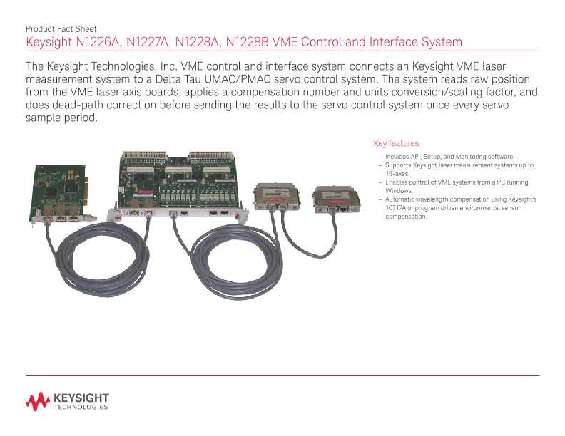 N1226A, N1227A, N1228A, N1228B VME Control and Interface System 