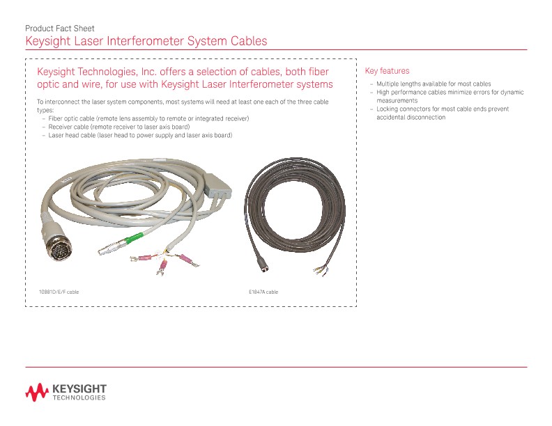 Laser Interferometer System Cables 