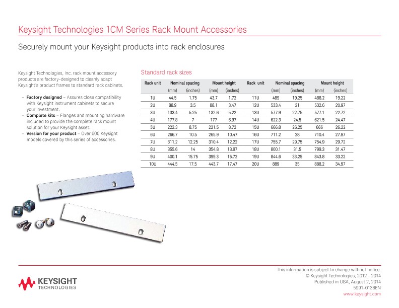 1CM Series Rack Mount Accessories