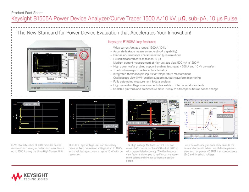 Keysight B1505A USED Power Device Analyzer/Curve Tracer