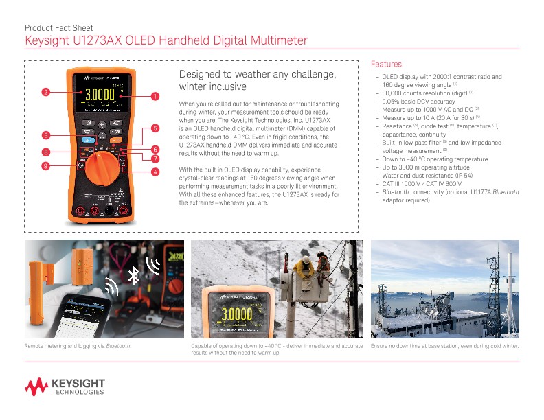 U1273AX OLED Handheld Digital Multimeter