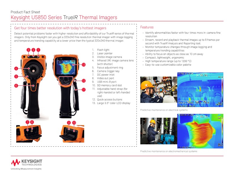 U5850 Series TrueIR Thermal Imagers