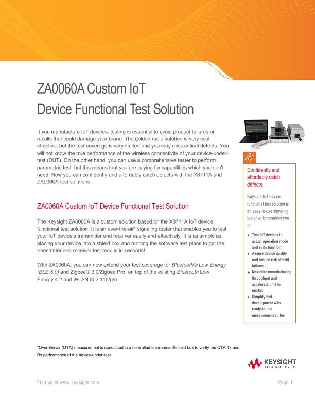 ZA0060A Custom IoT Device Functional Test Solution