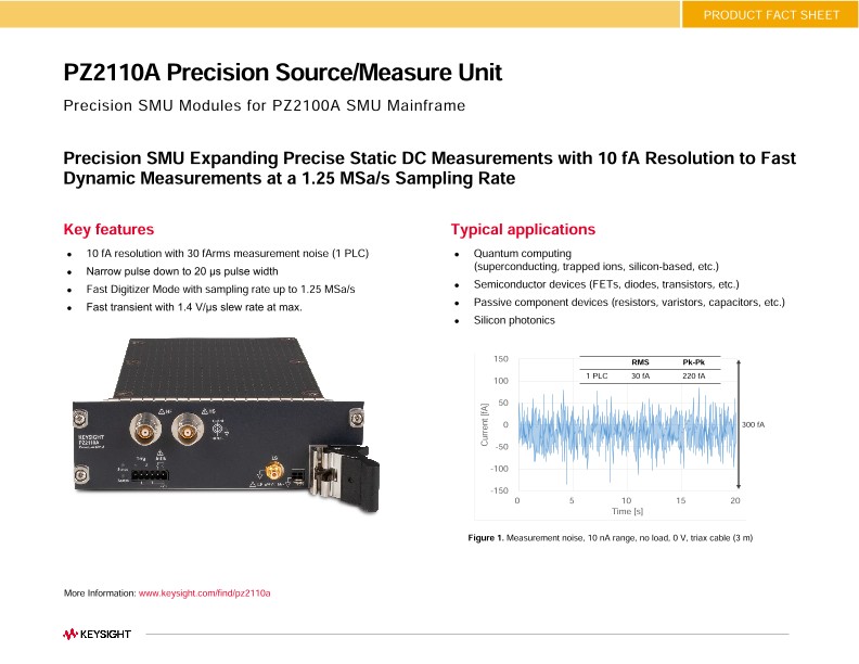 PZ2110A Precision Source/Measure Unit