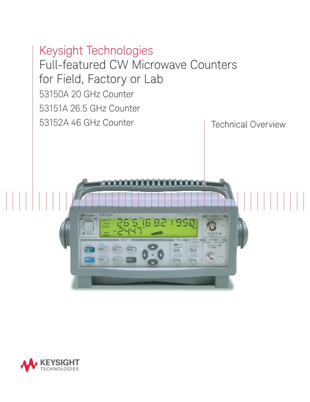 Full-featured CW Microwave Counters for Field, Factory or Lab