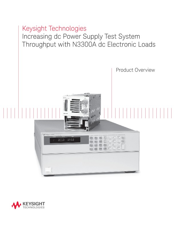 Increasing dc Power Supply Test System Throughput with N3300A Electric Loads