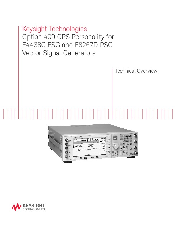 Option 409 GPS Personality for E4438C ESG and E8267D PSG Vector Signal ...
