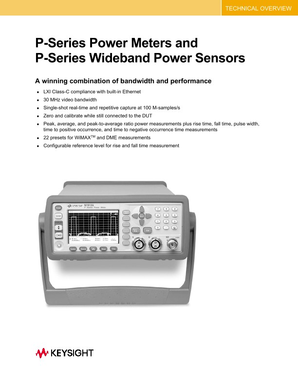 P-Series Power Meters and P-Series Wideband Power Sensors
