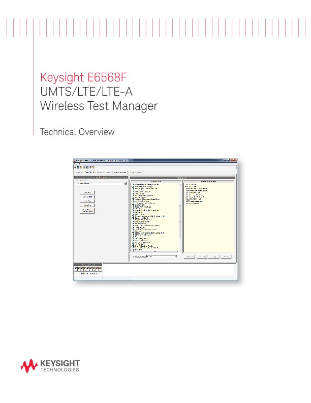 E6568F UMTS/LTE/LTE-A Wireless Test Manager 