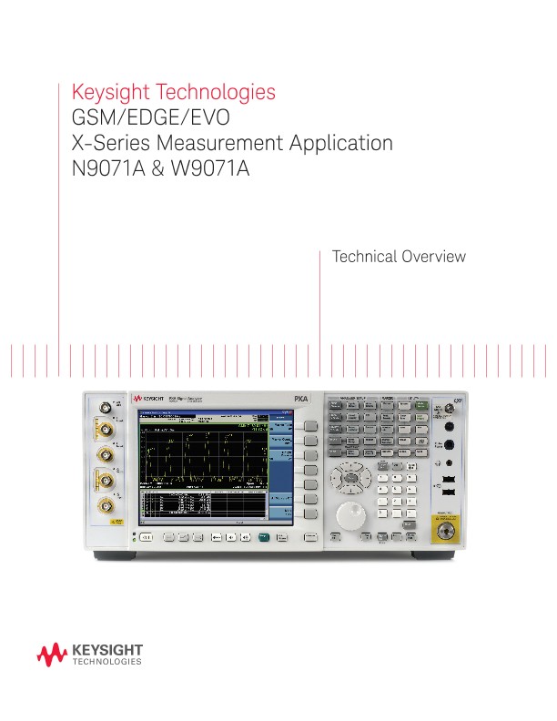 N9071A and W9071A GSM/EDGE/EVO X-Series Measurement Application 