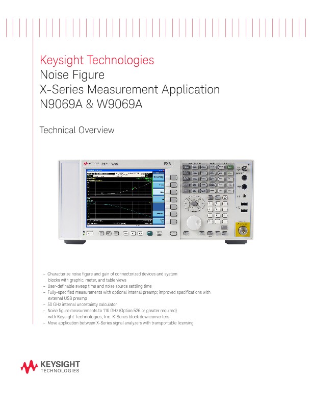 N9069A & W9069A Noise Figure X-Series Measurement Application 