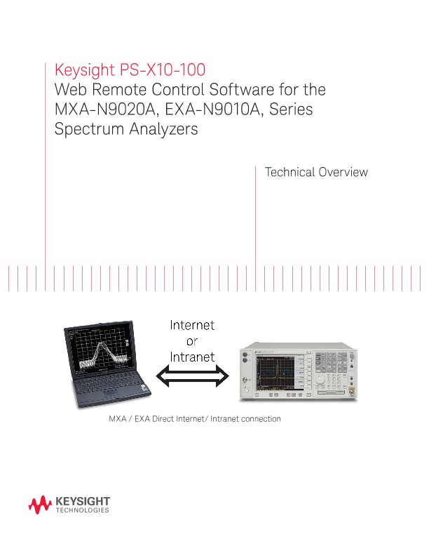 PS-X10-100 Web Remote Control Software for the MXA-N9020A, EXA-N9010A, Series Spectrum Analyzers - T