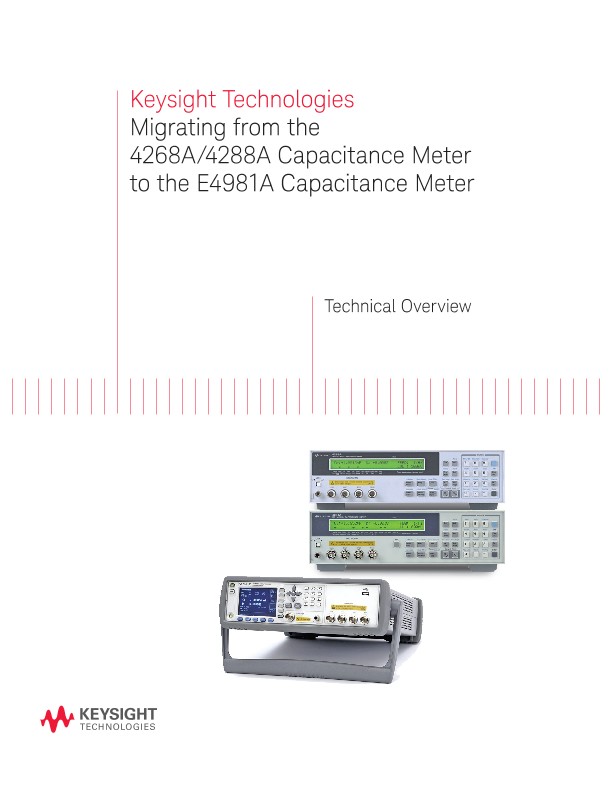 Migrating from the 4268A/4288A Capacitance Meter to the E4981A Capacitance Meter