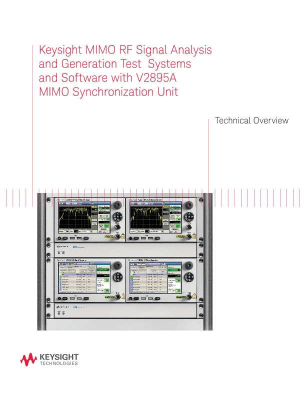 MIMO RF Signal Analysis and Generation Test Systems and Software with V2895A MIMO Synchronization Unit