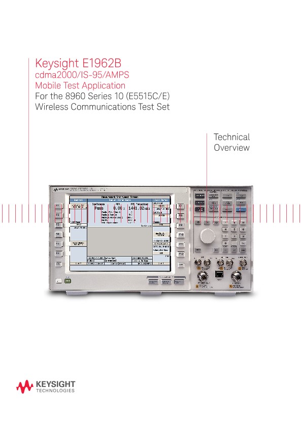 E1962B cdma2000/IS-95/AMPS Mobile Test Application