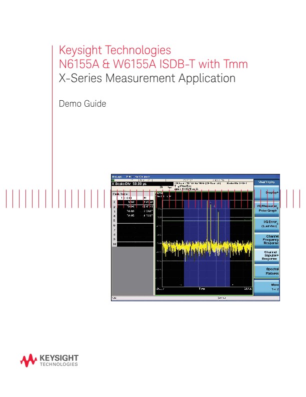 N6155A & W6155A ISDB-T with Tmm X-Series Measurement Application
