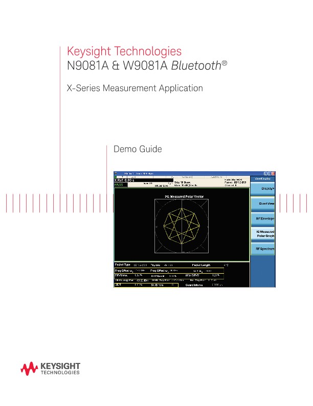 N9081A & W9081A Bluetooth X-Series Measurement Application