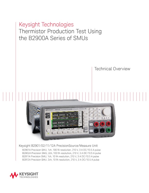 Thermistor Production Test Using the AgB2900A Series of SMUs