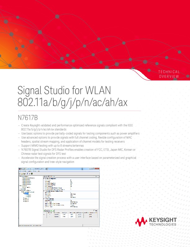N7617B Signal Studio for WLAN 802.11a/b/g/j/p/n/ac/ah/ax