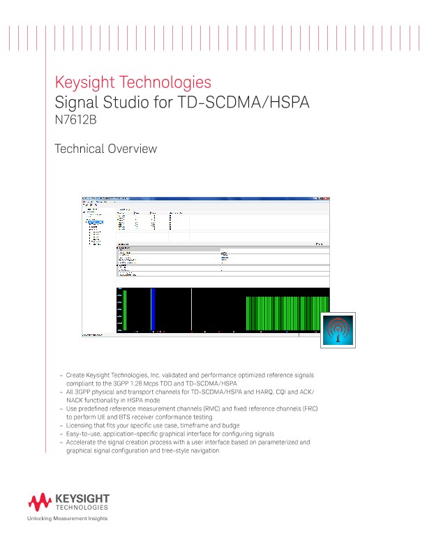 Signal Studio for TD-SCDMA/HSDPA N7612B
