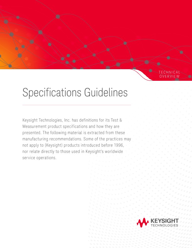 Specifications Guidelines