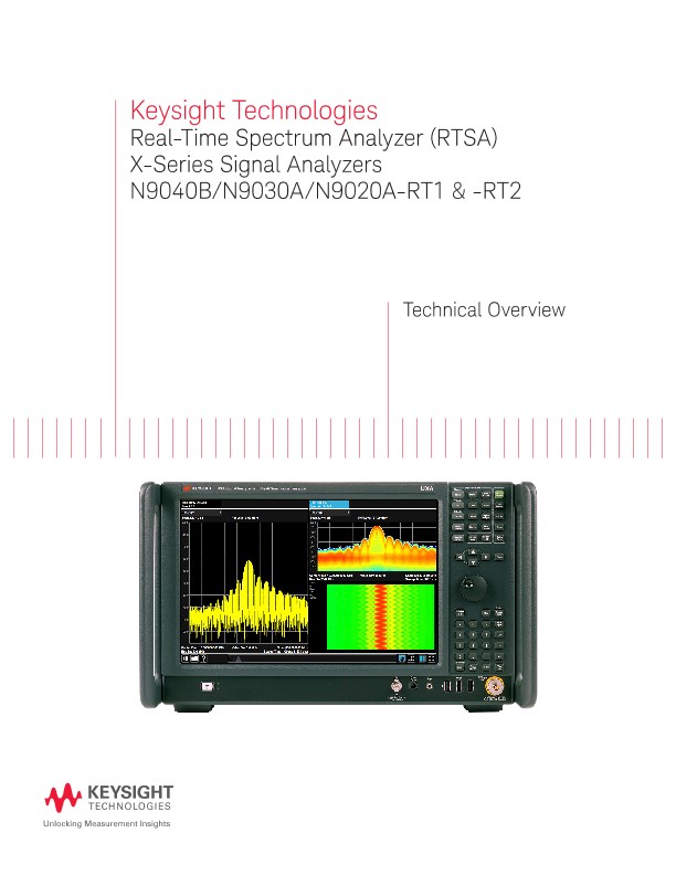 Real-Time Spectrum Analyzer (RTSA) X-Series Signal Analyzers N9030A/N9020A-RT1 & -RT2