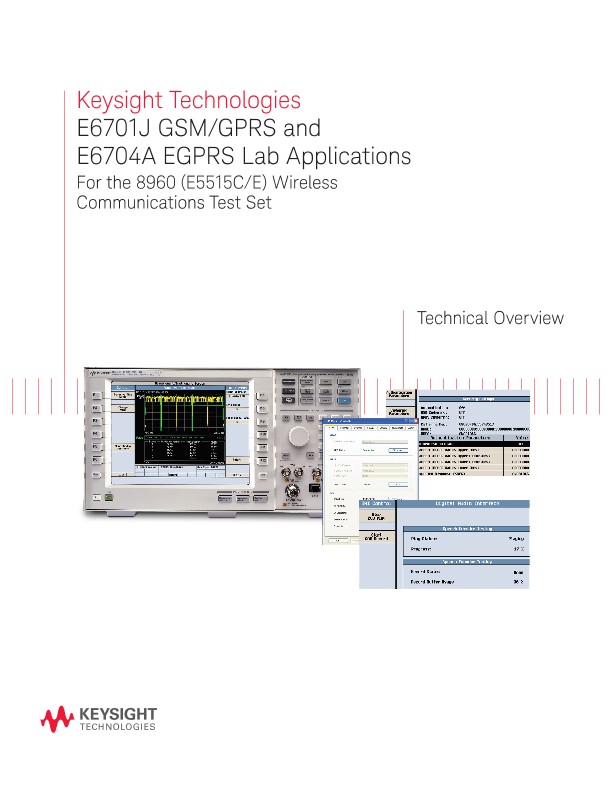 E6701J GSM/GPRS and E6704A EGPRS Lab Applications