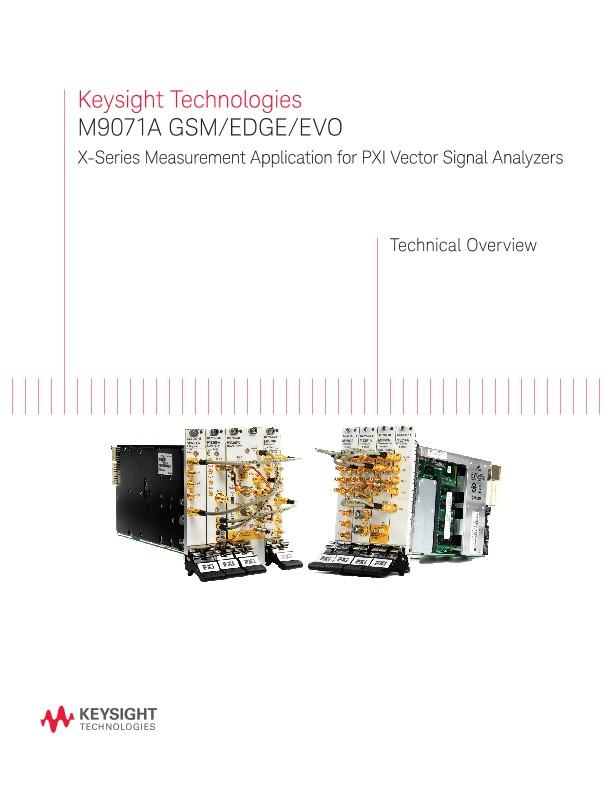 M9071A GSM/EDGE/EVO, X-Series Measurement Application for PXI Vector Signal Analyzers