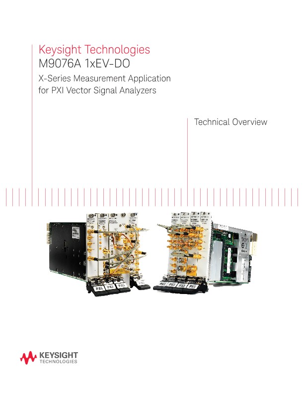 M9076A 1xEV-DO, X-Series Measurement Application for PXI Vector Signal Analyzers