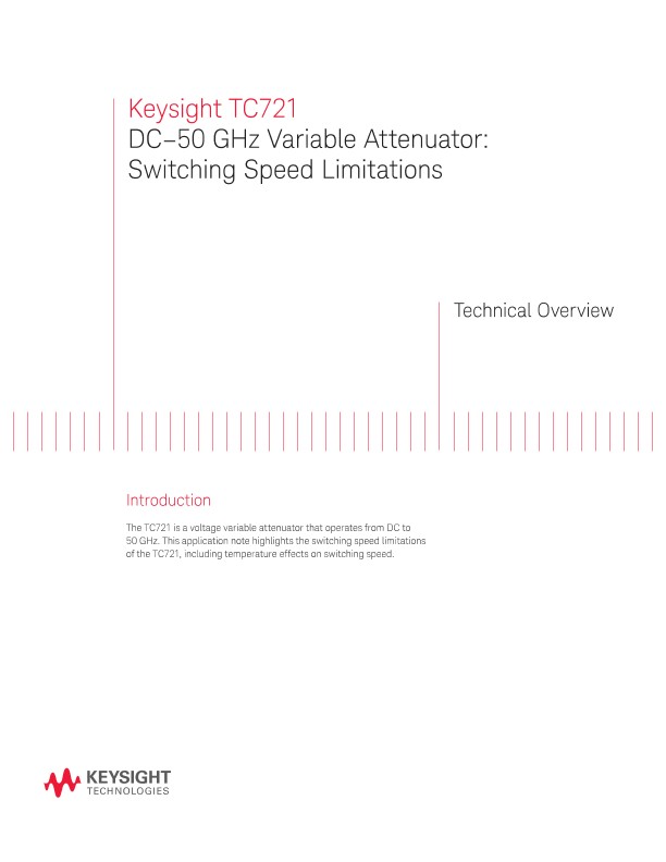 TC721 DC–50 GHz Variable Attenuator: Switching Speed Limitations