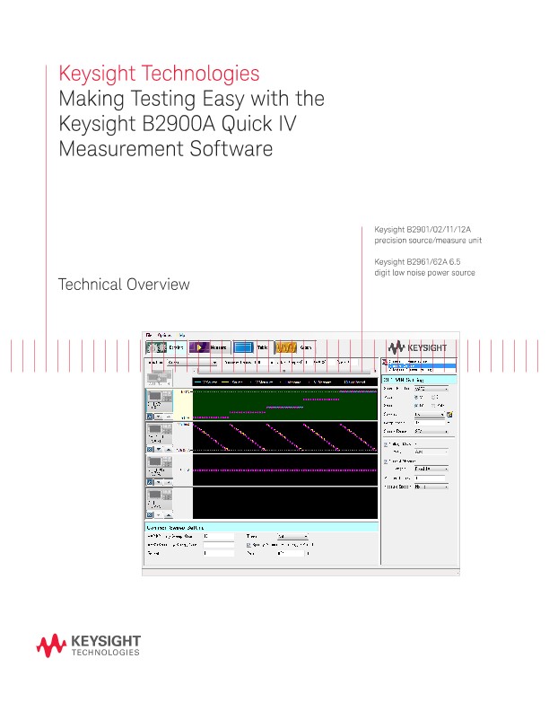 Making Testing Easy with the Keysight B2900A Quick IV Measurement Software