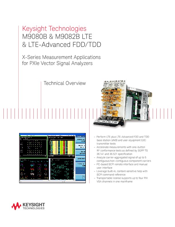 M9080B & M9082B LTE & LTE-Advanced FDD/TDD