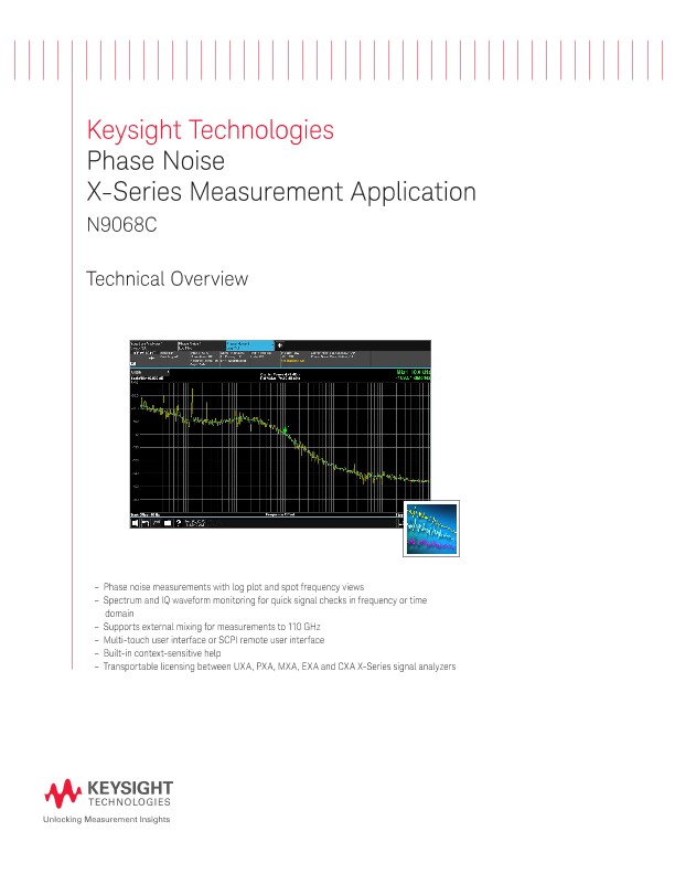 N9068C Phase Noise X-Series Measurement Application