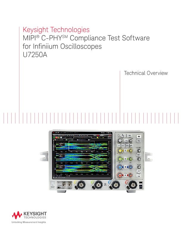U7250A MIPI C-PHY Compliance Test Software for Infiniium Oscilloscopes