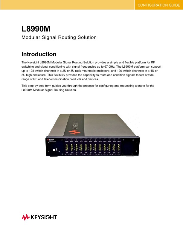 L8990M Modular Signal Routing Solution