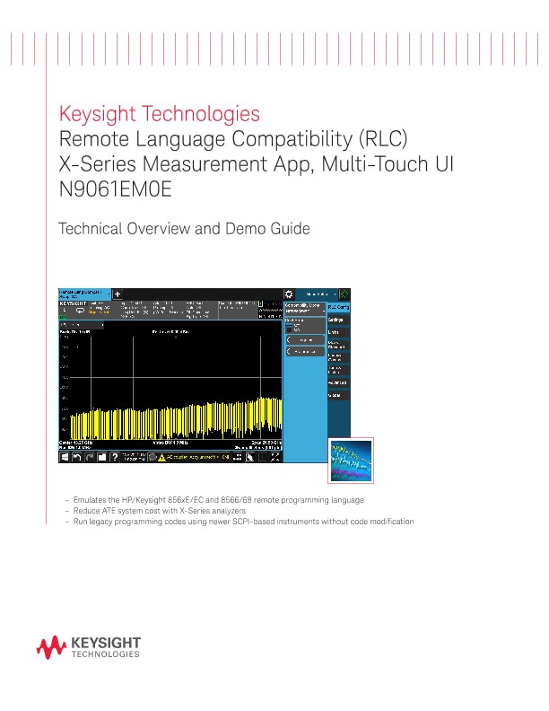 Remote Language Compatibility (RLC) X-Series Measurement App, Multi-Touch UI Technical Overview and Demo Guide